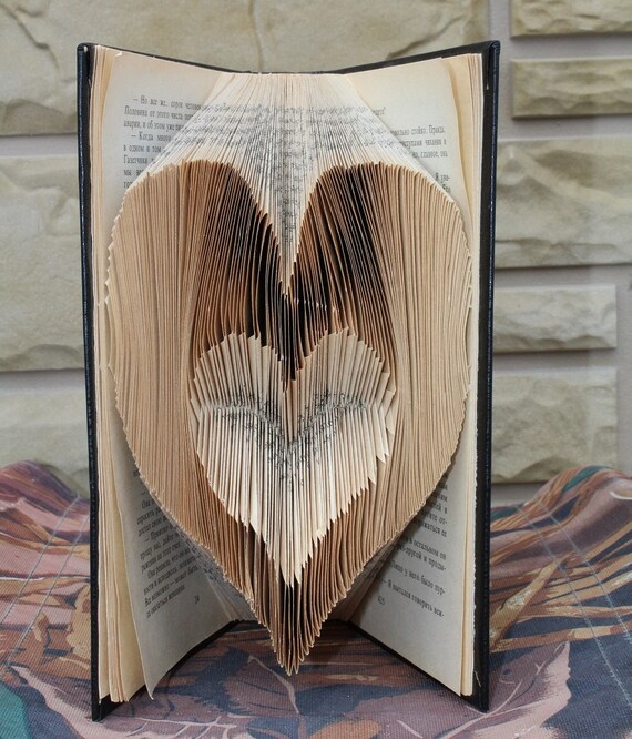 book folding heart instructions