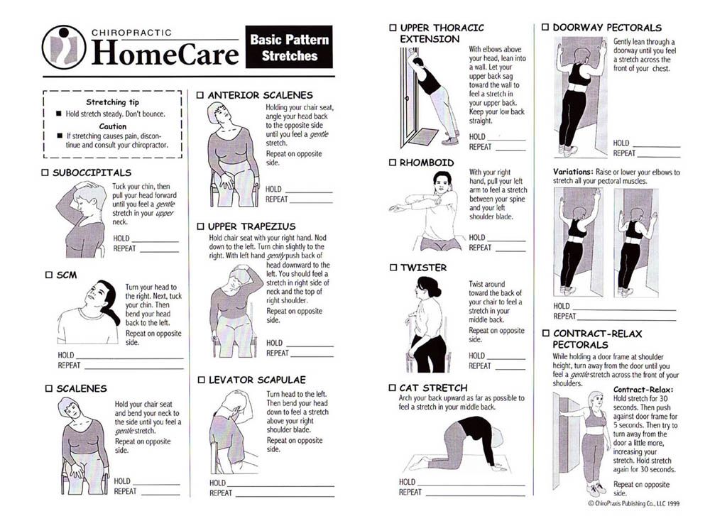 stretching exercises with pictures and instructions