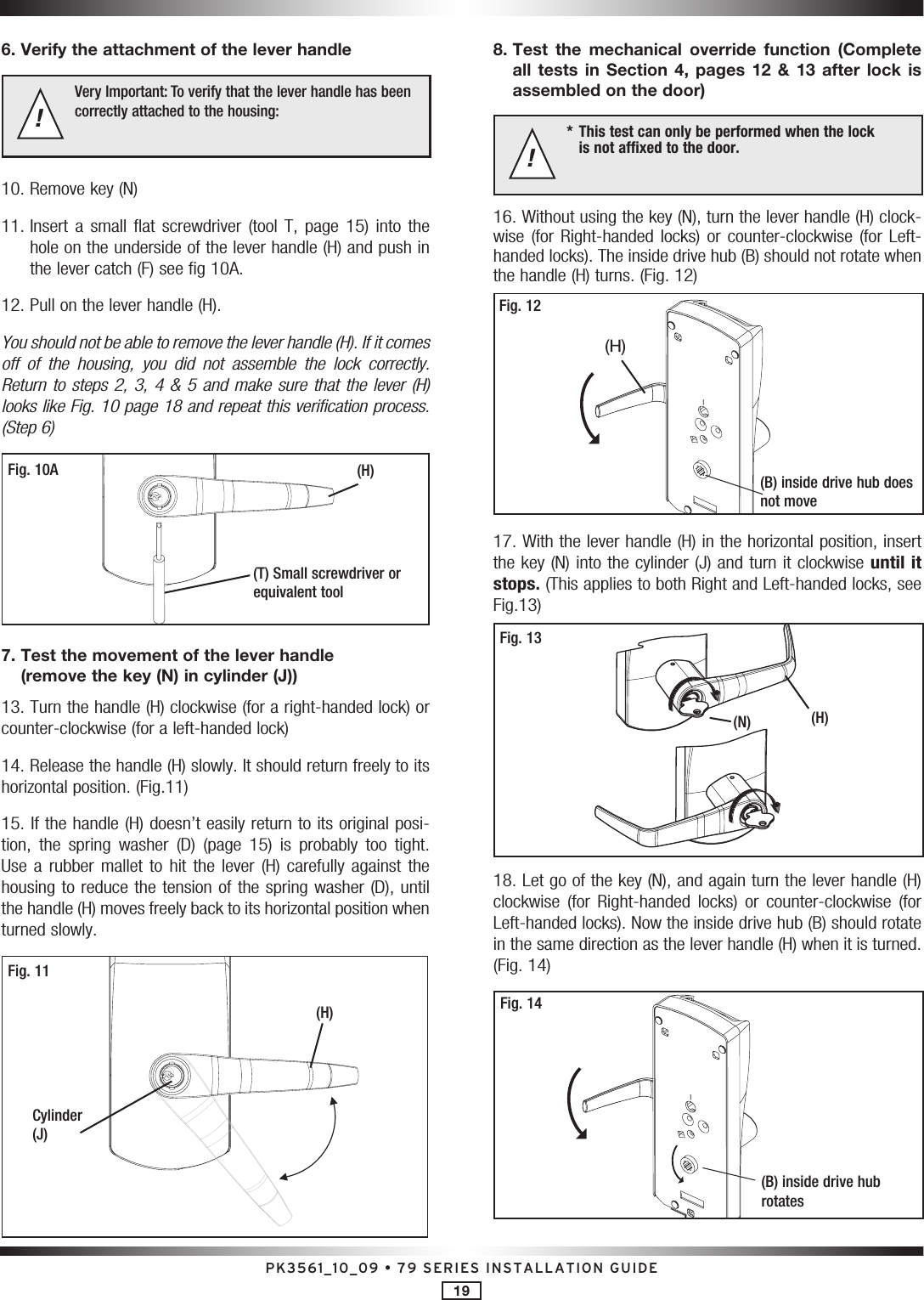 kaba door lock instructions