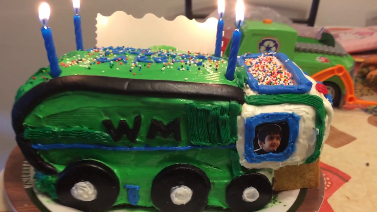 garbage truck cake instructions